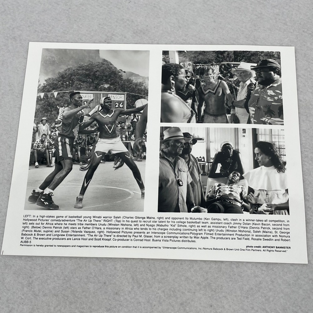 The Air Up There‎ 1994 Movie Press Kit Photo Kevin Bacon Basketball Promo AUBB-5